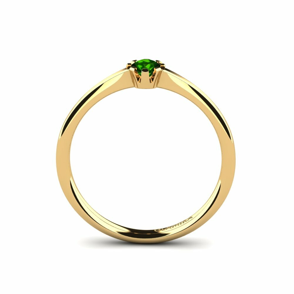 14ct Yellow Gold Green Tourmaline Women's Ring Linderoth