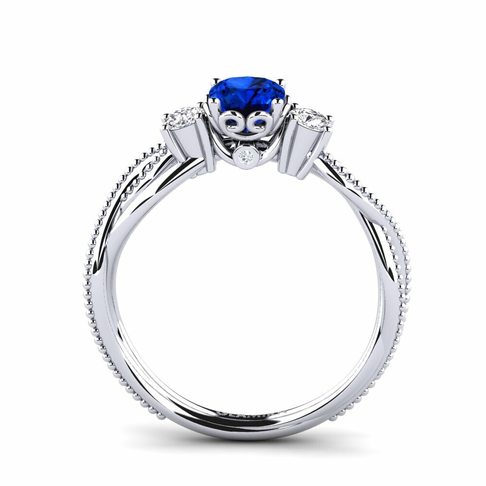 Safiro (Creado en Laboratorio) Anillo de compromiso Lordecita
