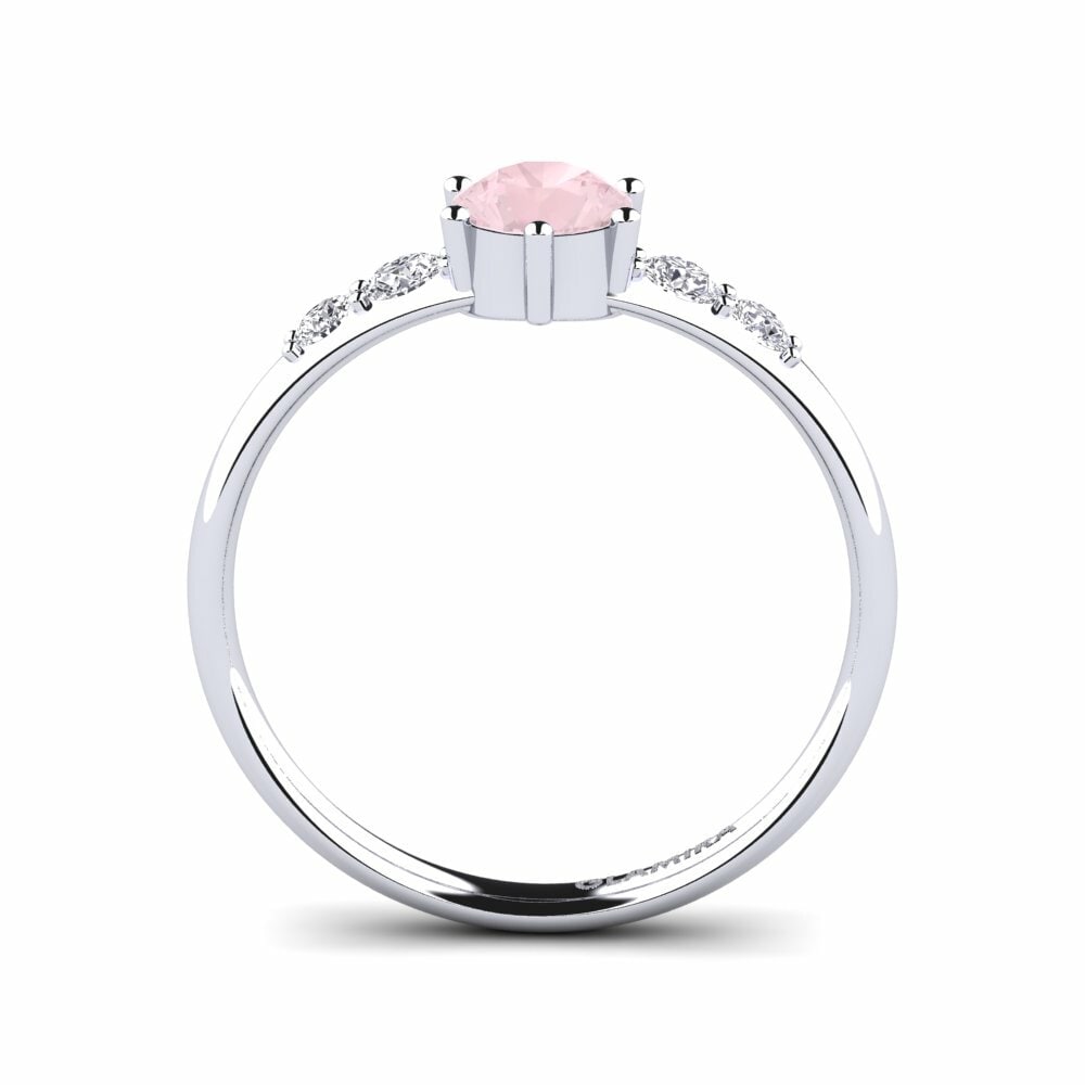 Quartz Rose Bague de fiançailles Lugh