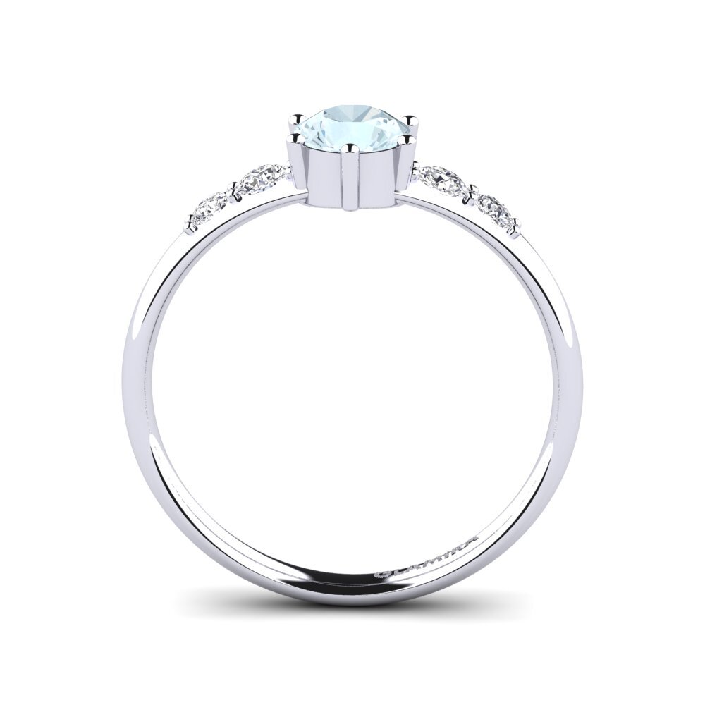 Aquamarine Engagement Ring Lugh
