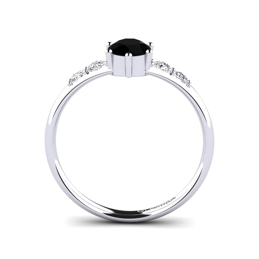 Schwarzer Diamant Verlobungsring Lugh