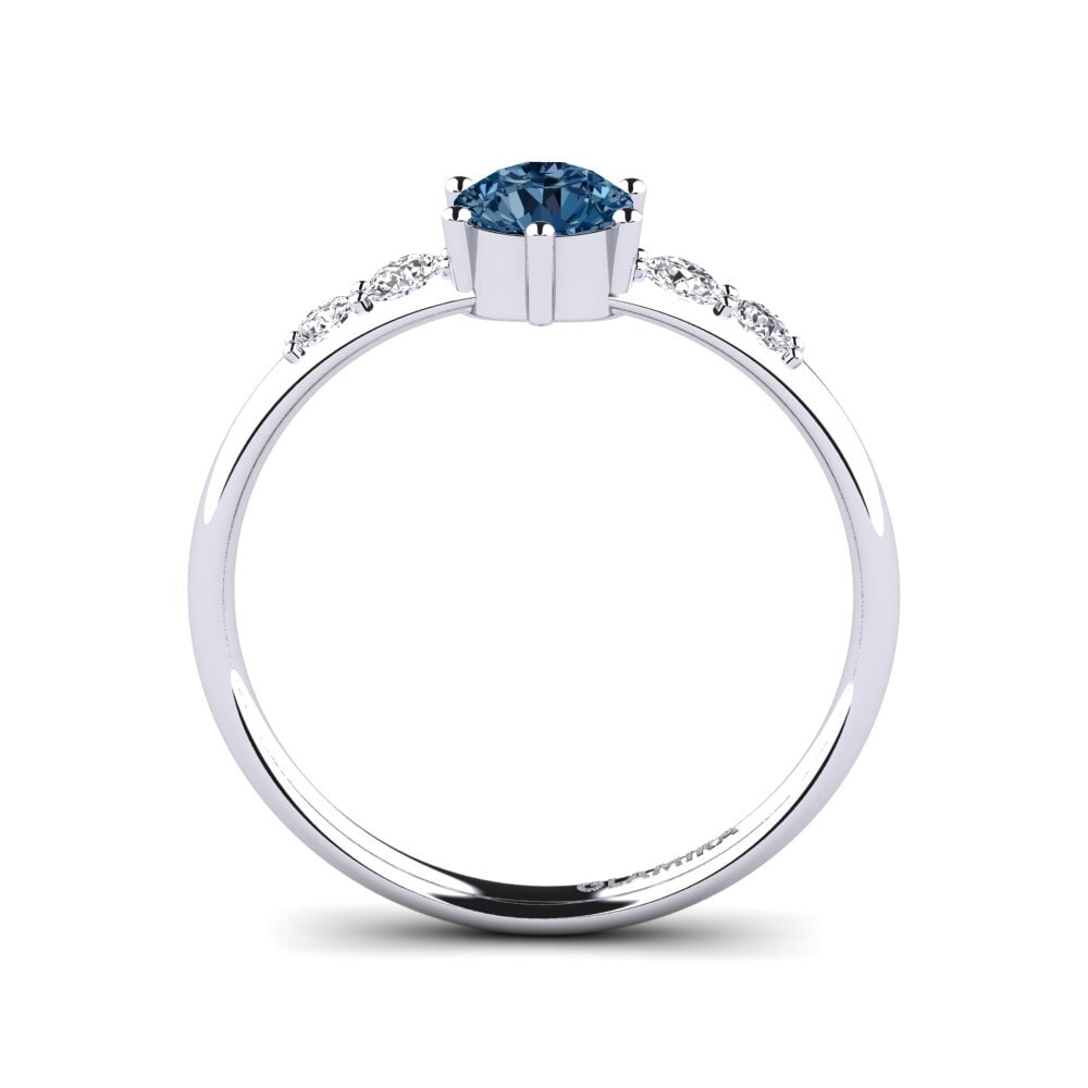 Diamante Azul Anillo de compromiso Lugh