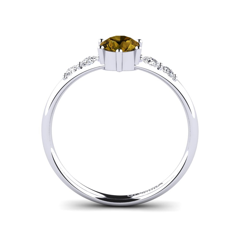 Brown Zircon Engagement Ring Lugh