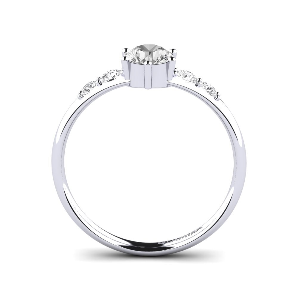 White sapphire Engagement Ring Lugh