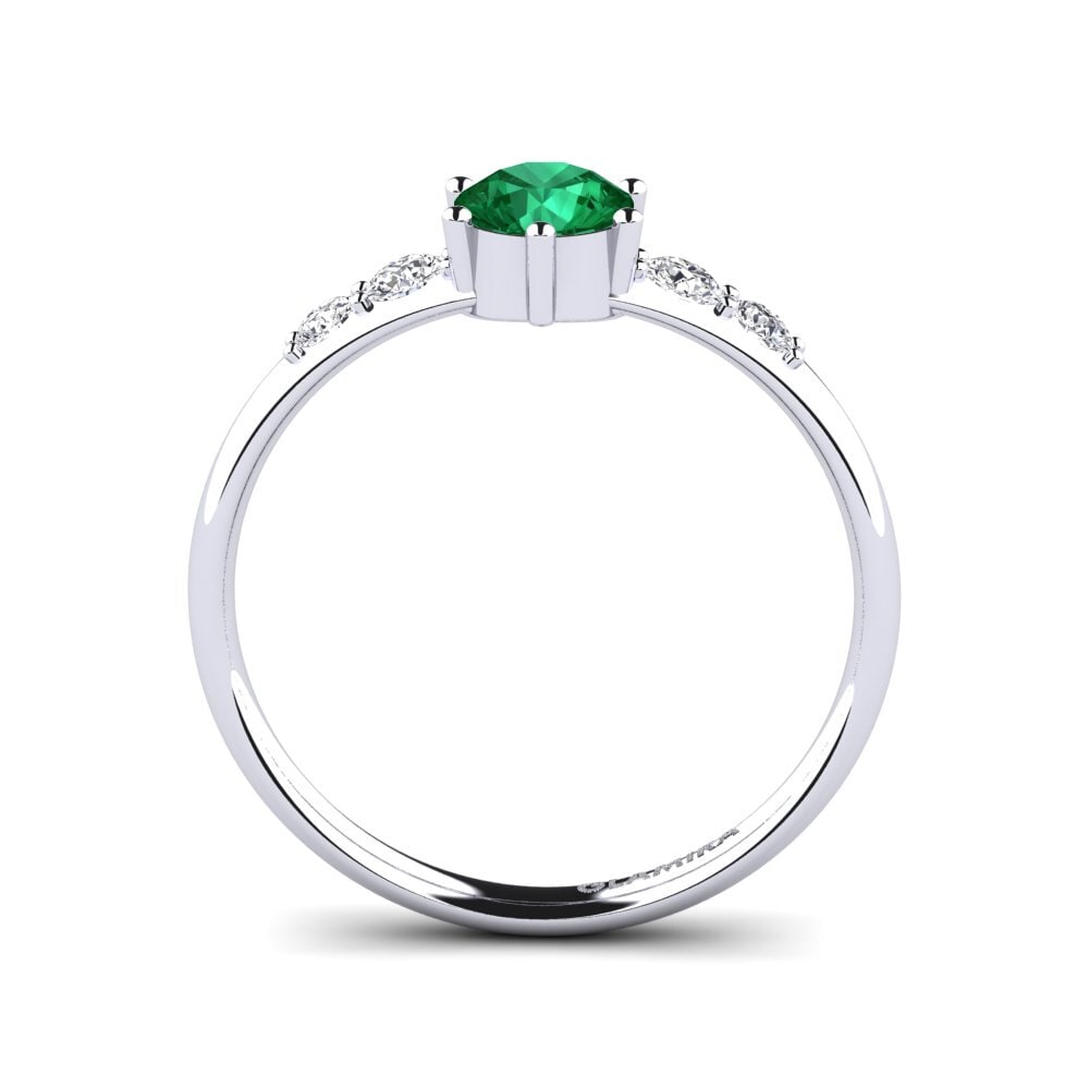 Emerald (Lab Created) Engagement Ring Lugh