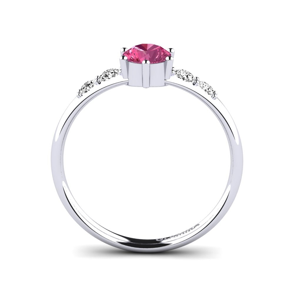 Turmalina rosa Anillo de compromiso Lugh