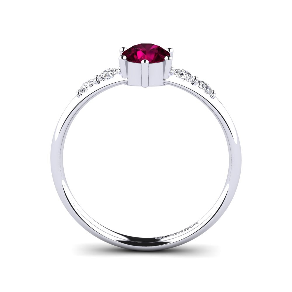 Rhodolite Garnet Engagement Ring Lugh