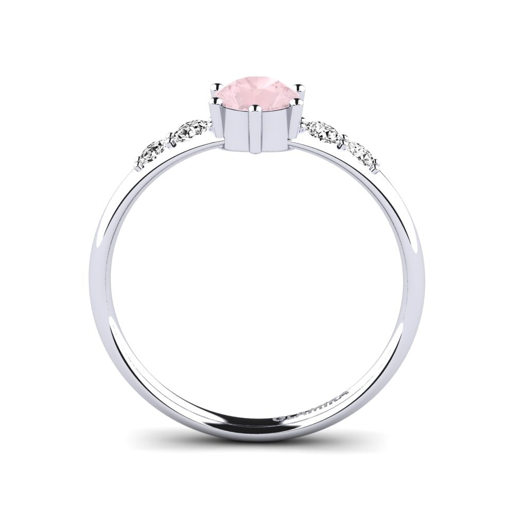 Rose Quartz Engagement Ring Lugh
