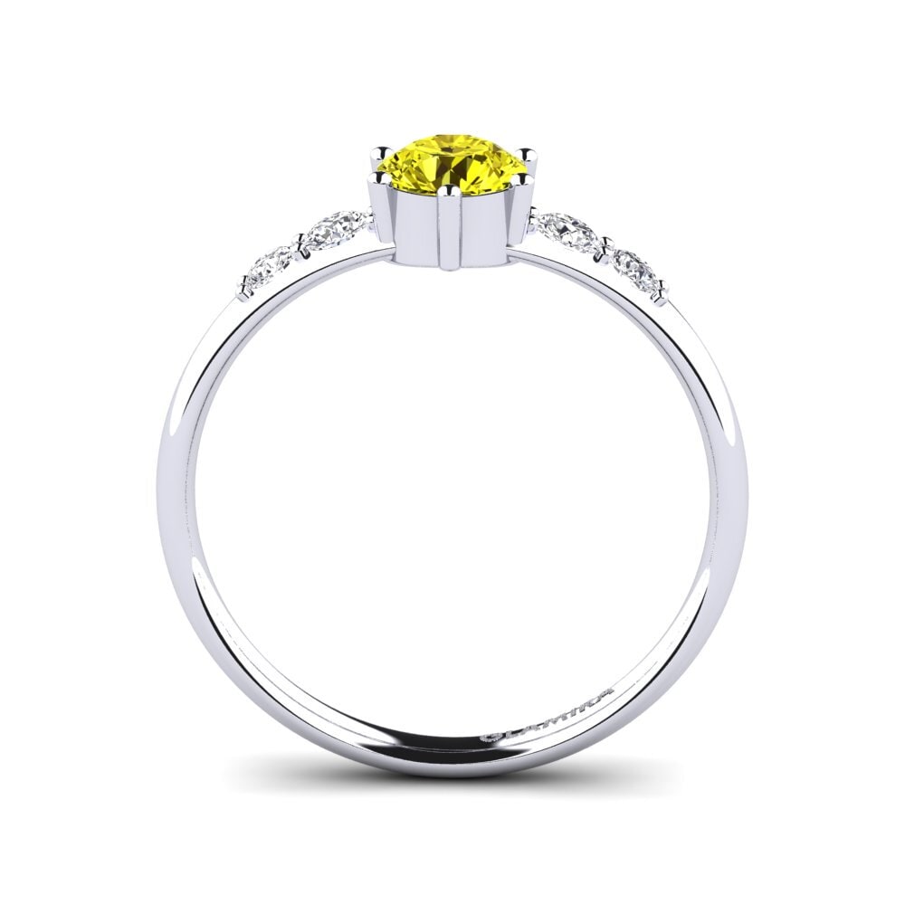 Yellow Diamond Engagement Ring Lugh