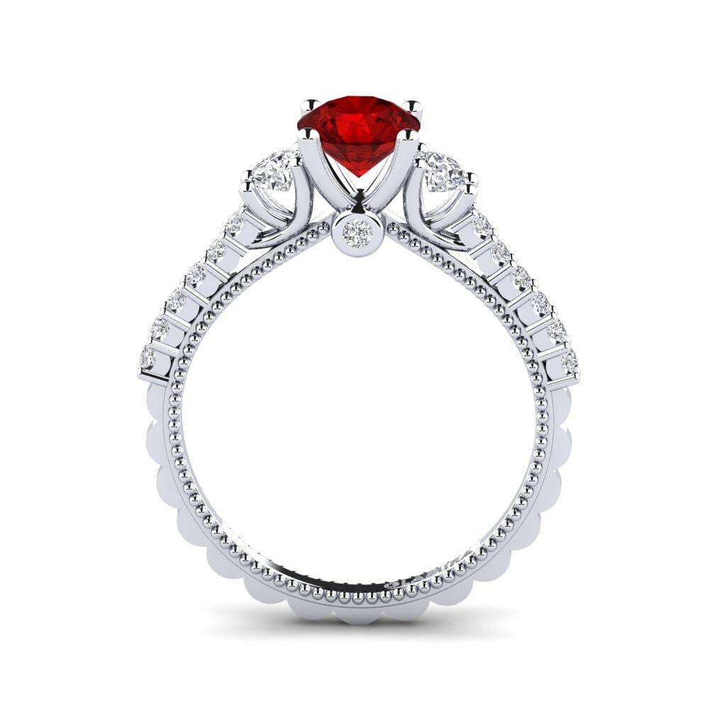Ruby (Lab Created) Engagement Ring Mabilia