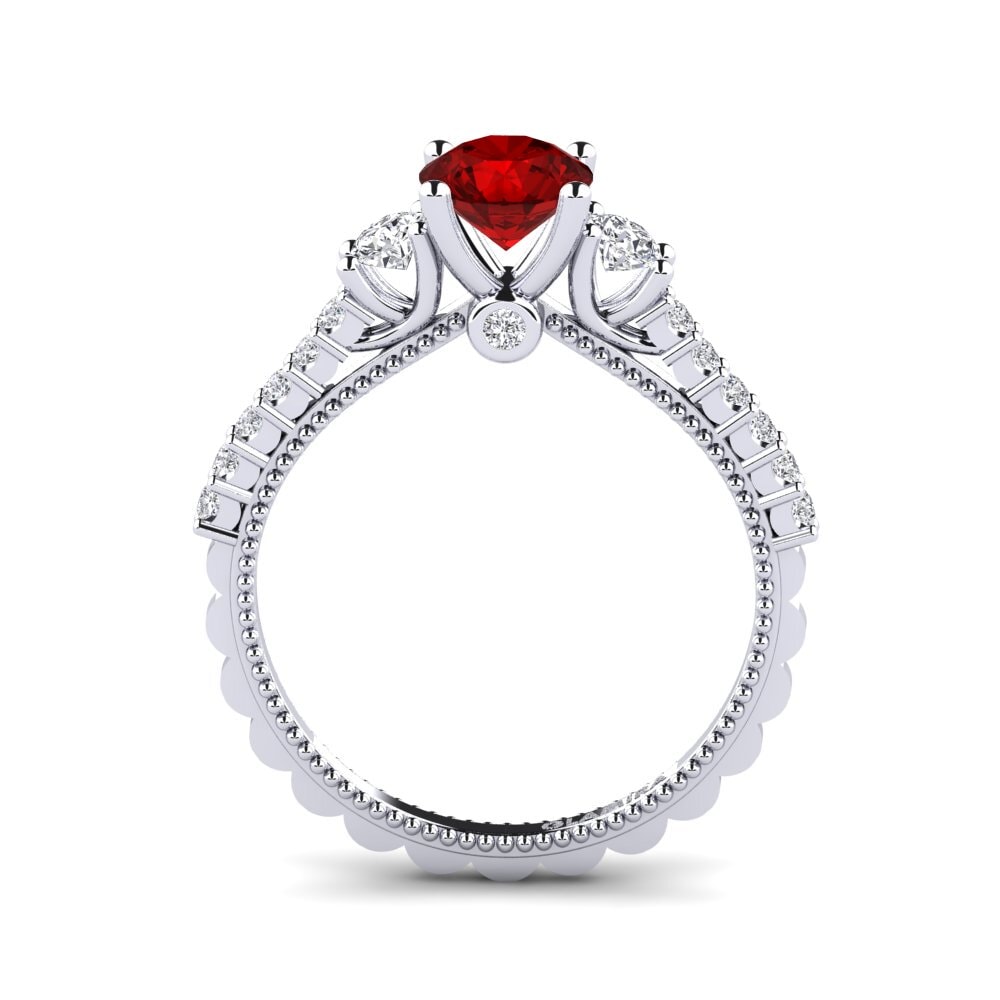 Ruby (Lab Created) Engagement Ring Mabilia