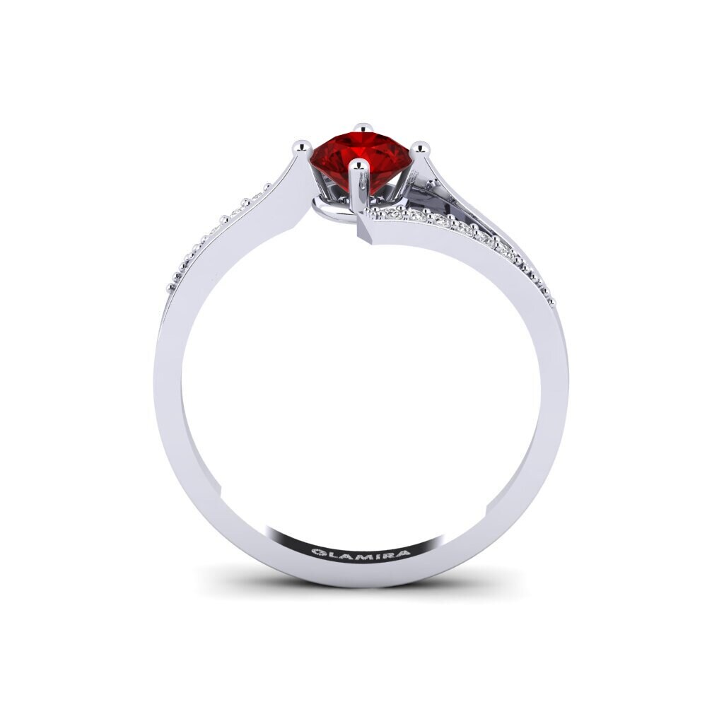 Ruby (Lab Created) Engagement Ring Makares