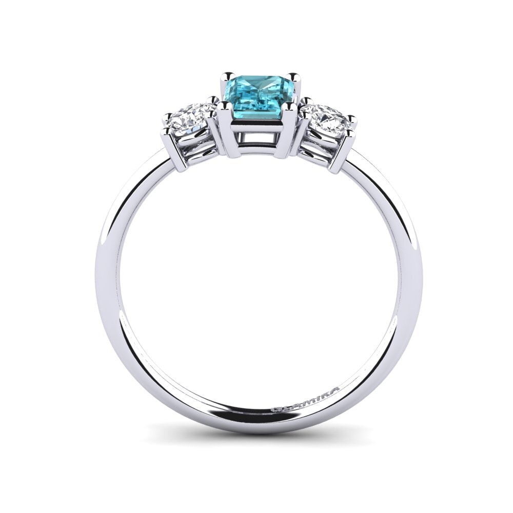 Blue Zircon Engagement Ring Mania