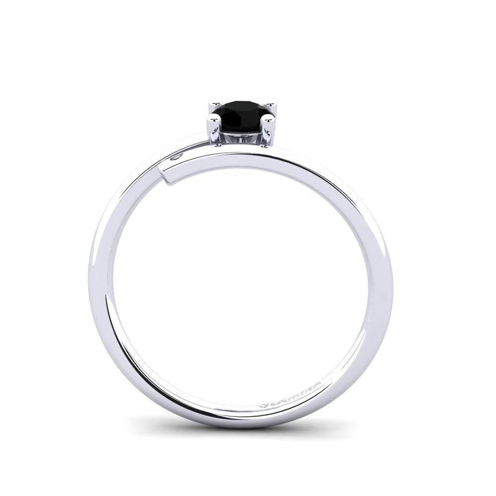 Black Diamond Engagement Ring Merrita