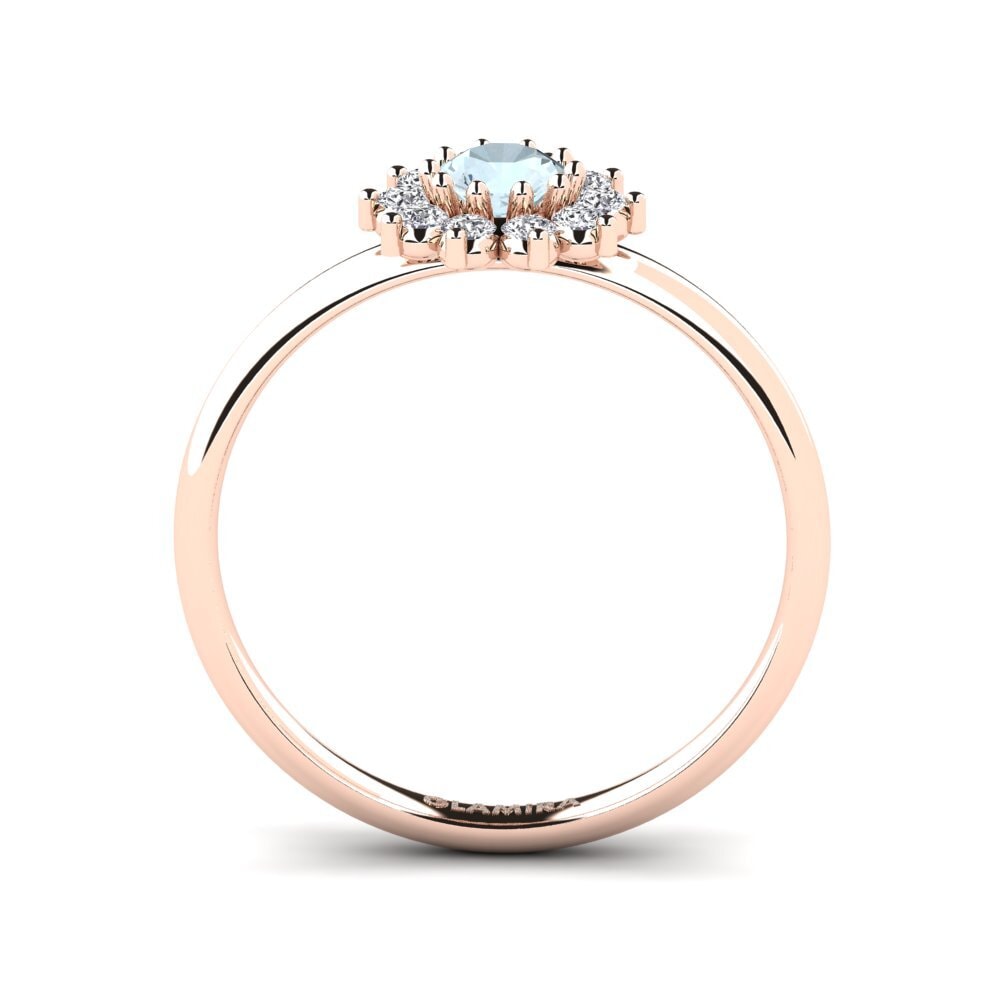 Aquamarine Engagement Ring Mesic