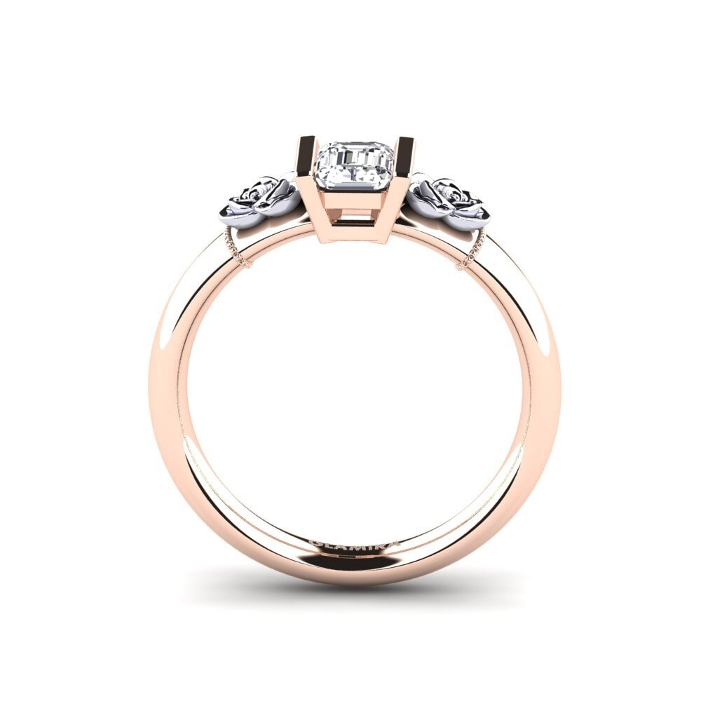14ct Rose & White Gold Diamond Women's Ring Misery