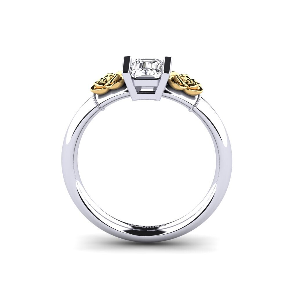 14ct White & Yellow Gold Diamond Women's Ring Misery