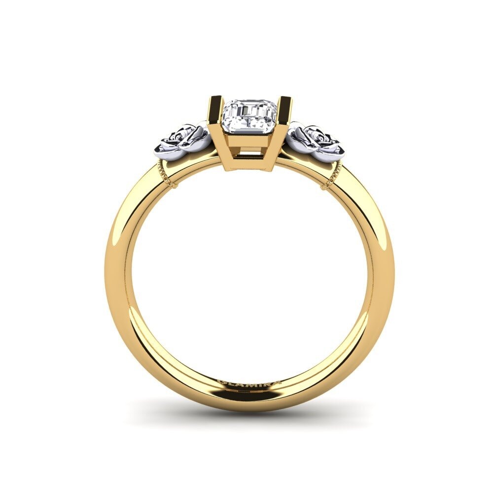 14ct Yellow & White Gold Diamond Women's Ring Misery