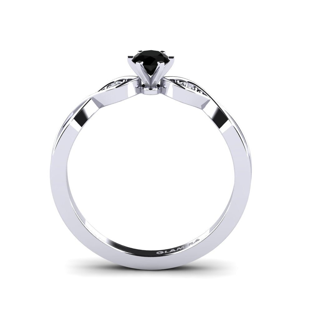 Black Onyx Engagement Ring Neveda