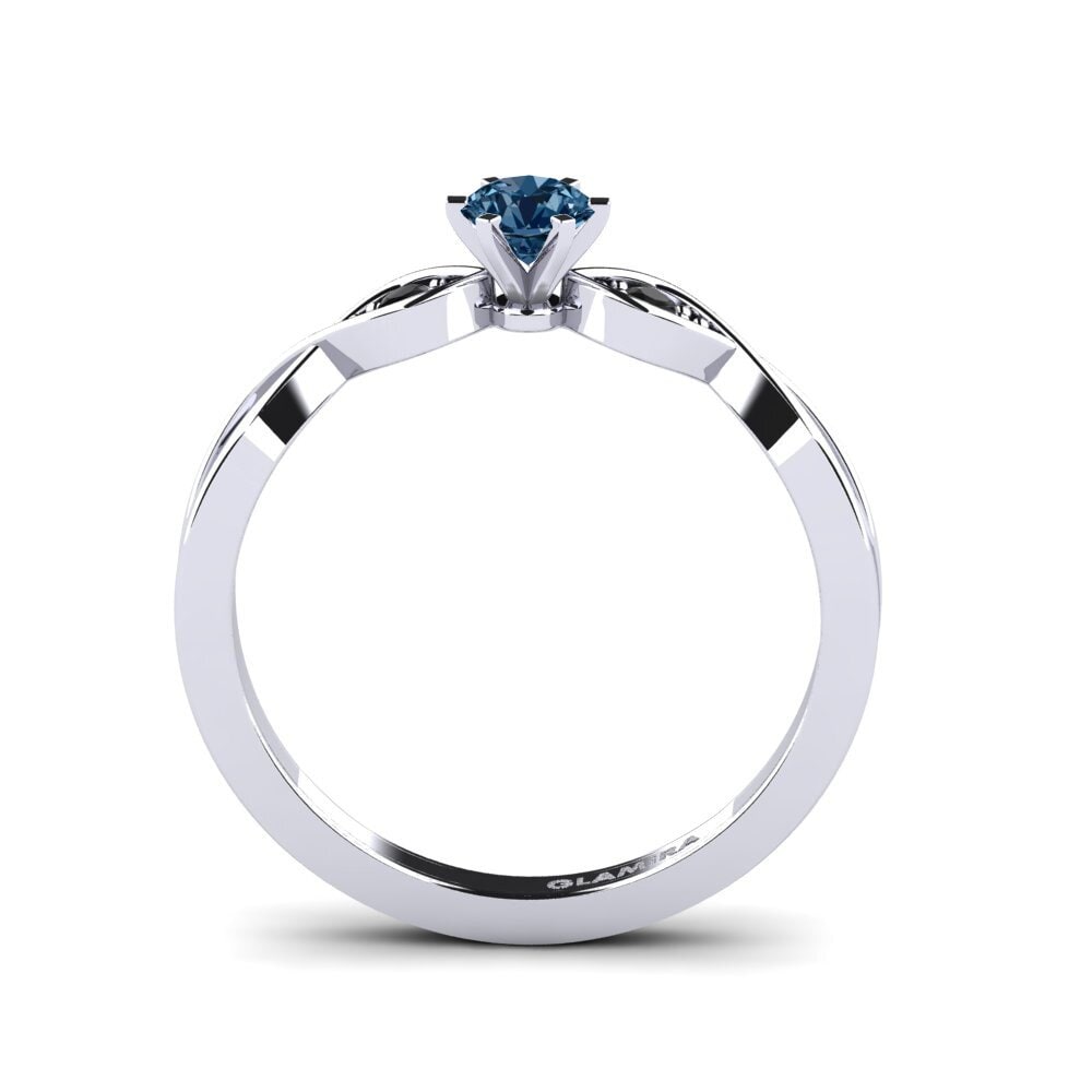 Diamant Bleu Bague de fiançailles Neveda