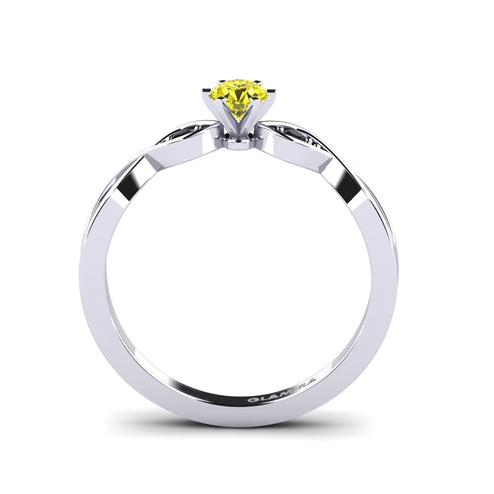 Diamante Amarillo Anillo de compromiso Neveda