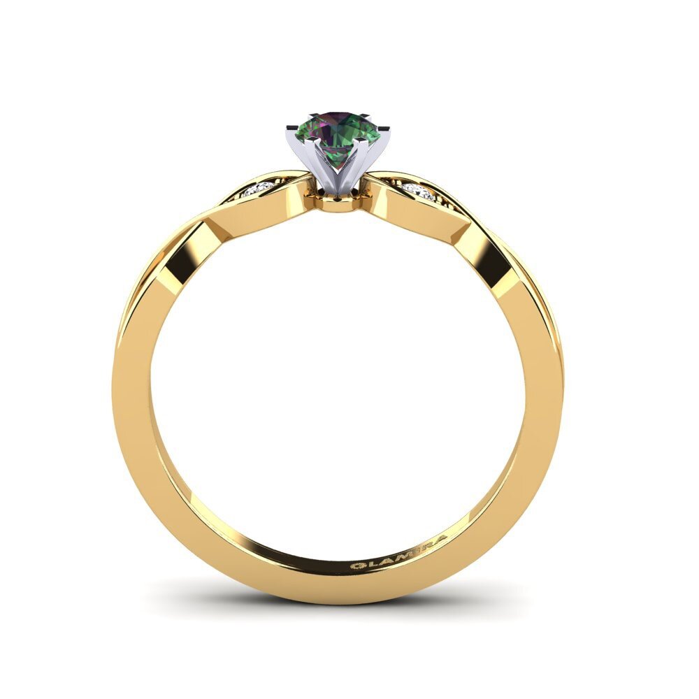 750 Gelb & Weißgold Mystic Topas Verlobungsring Neveda
