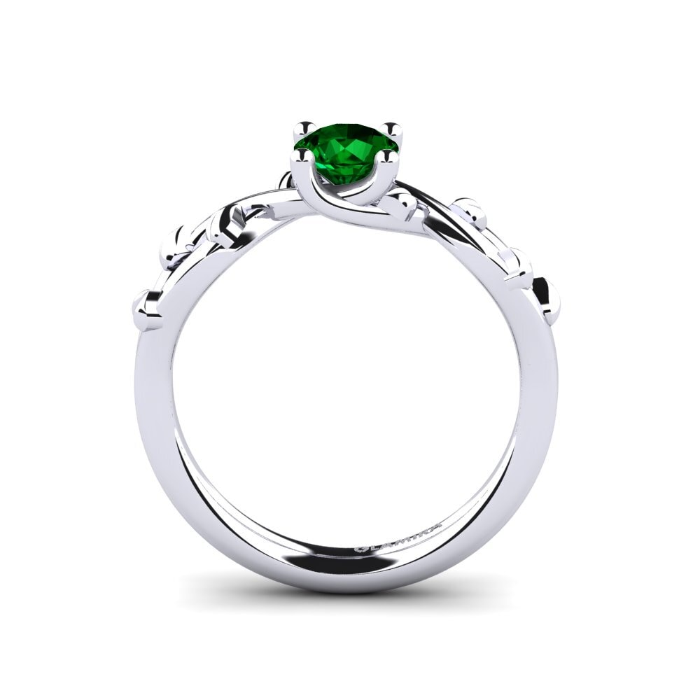 Green Zirconia Engagement Ring Alabate