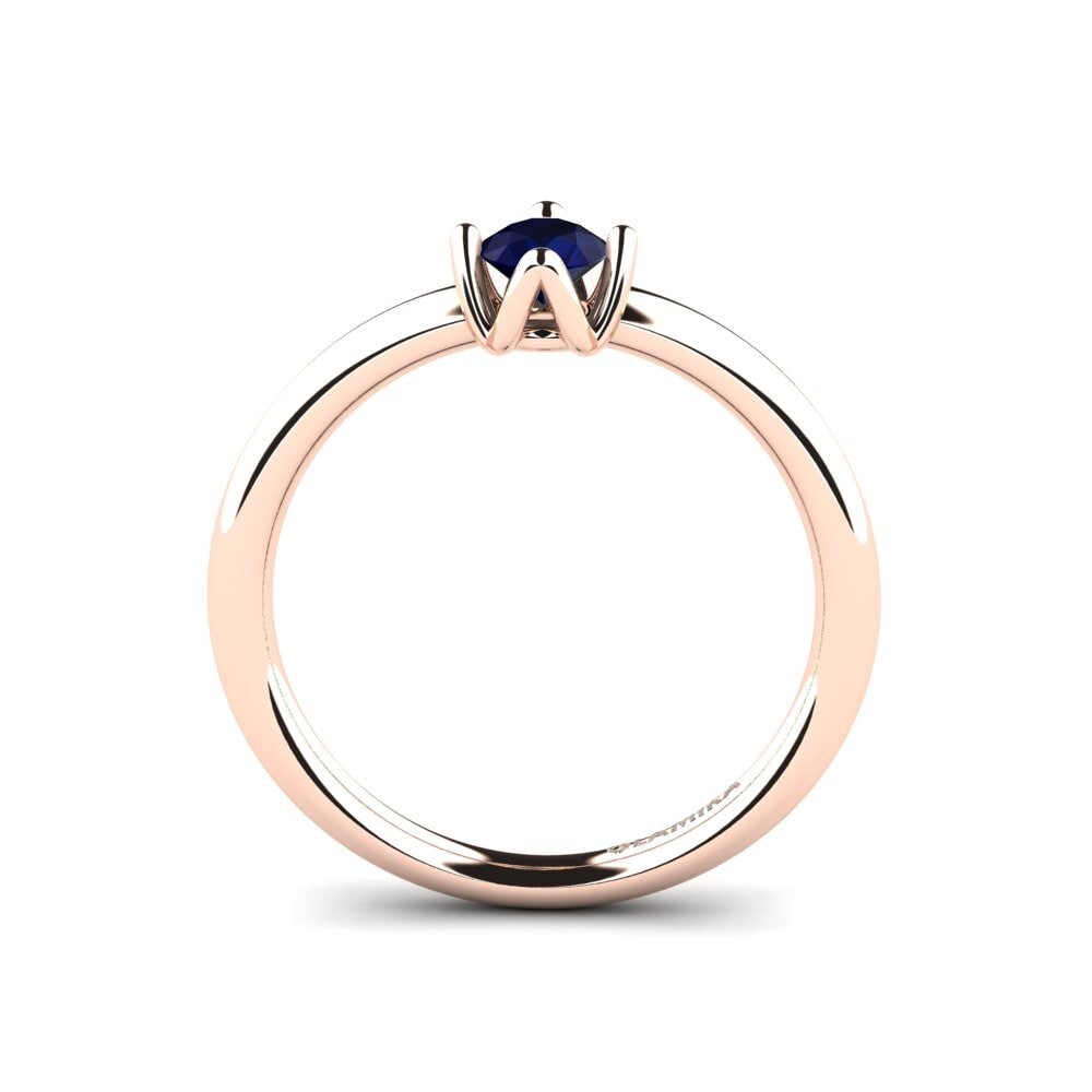 14ct Rose Gold Sapphire Women's Ring Loredana