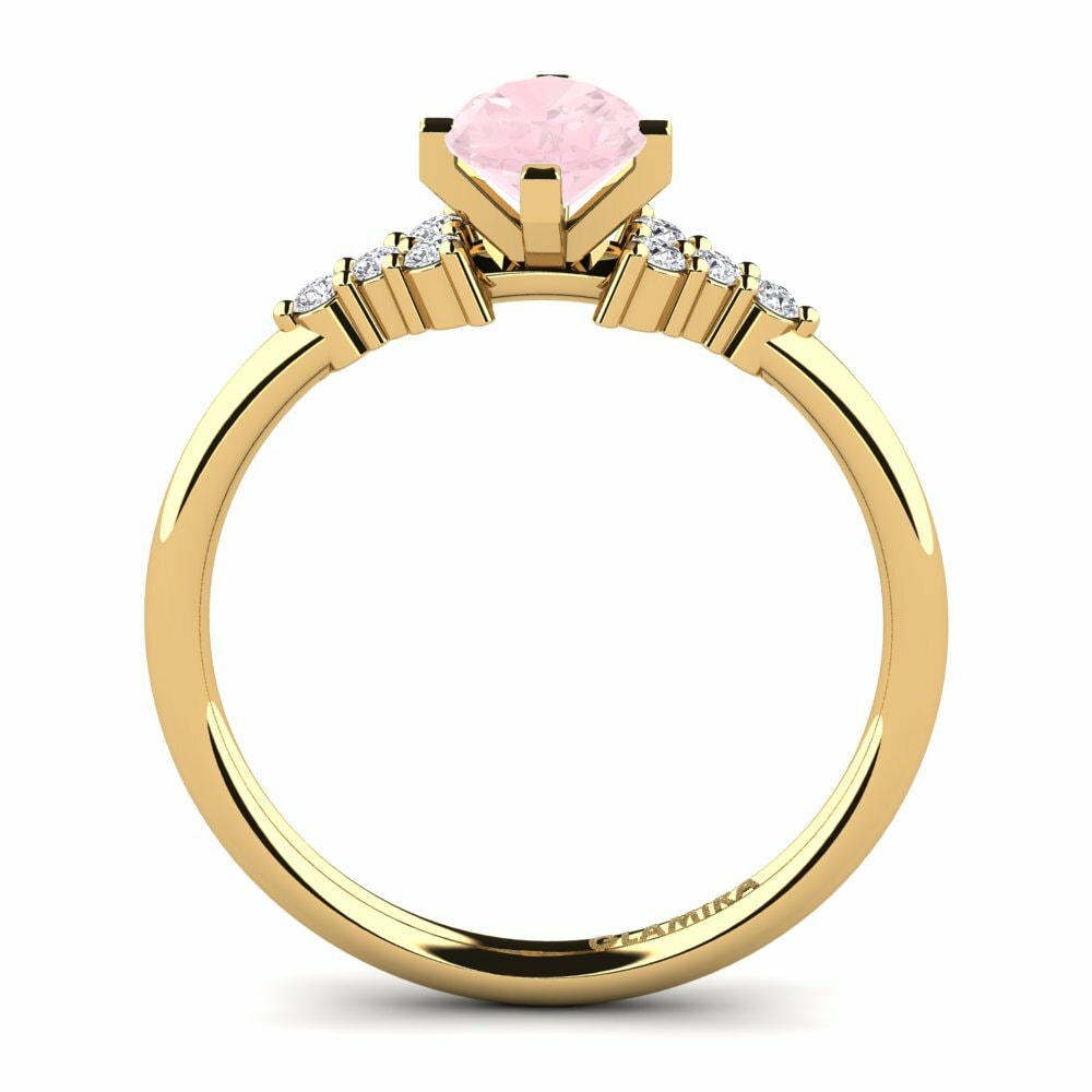 Quartz Rose Bague de fiançailles Odelyn