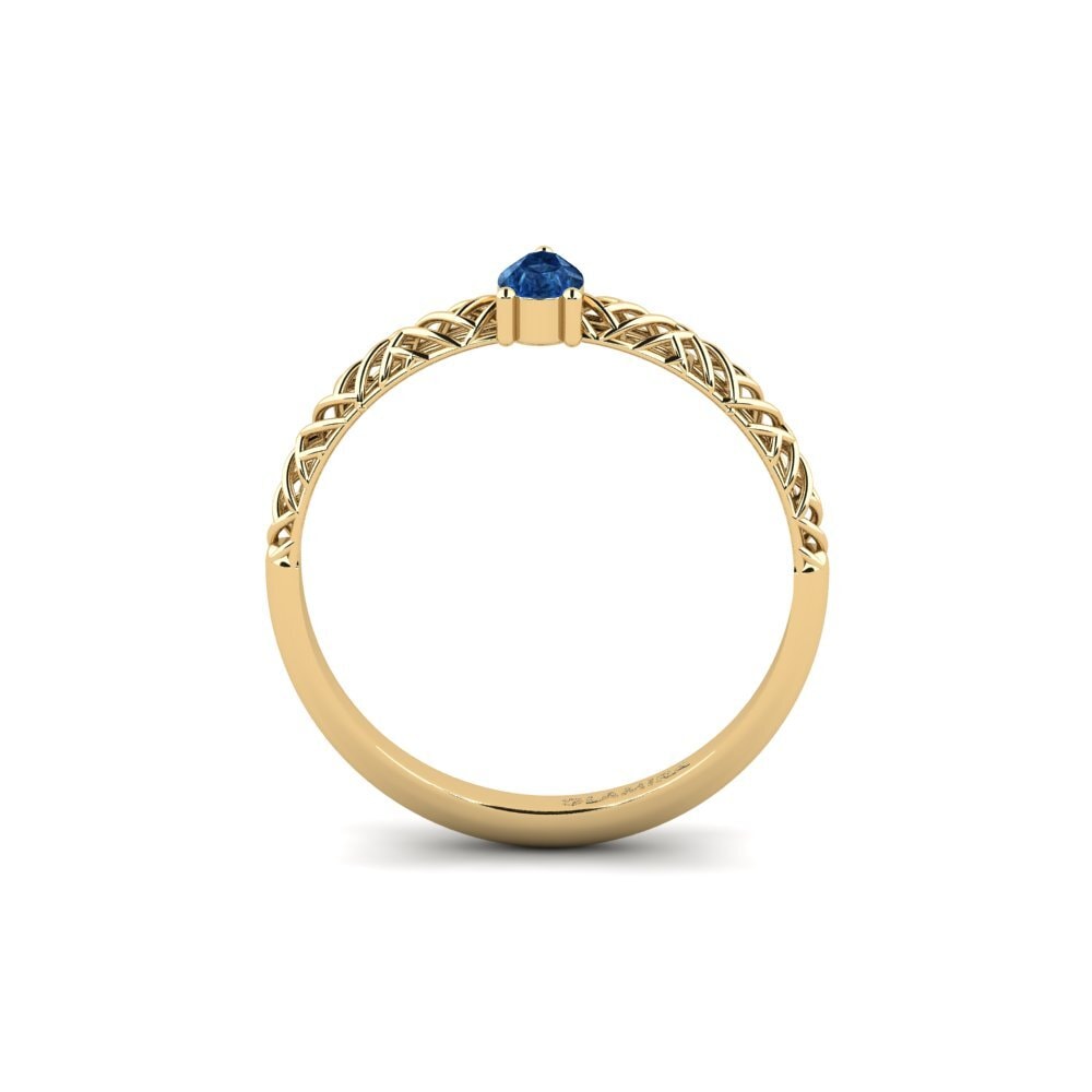 Circonita Azul Oscuro Anillo de compromiso Reperch