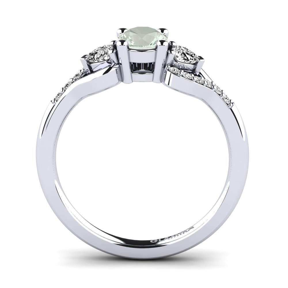 Amatista verde Anillo de compromiso Roselina 0.5 crt