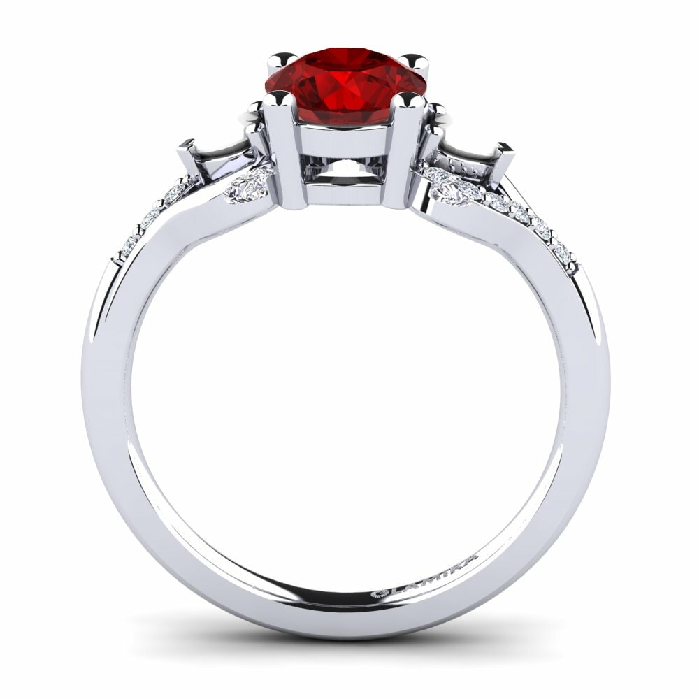 Ruby (Lab Created) Engagement Ring Roselina 1.0 crt
