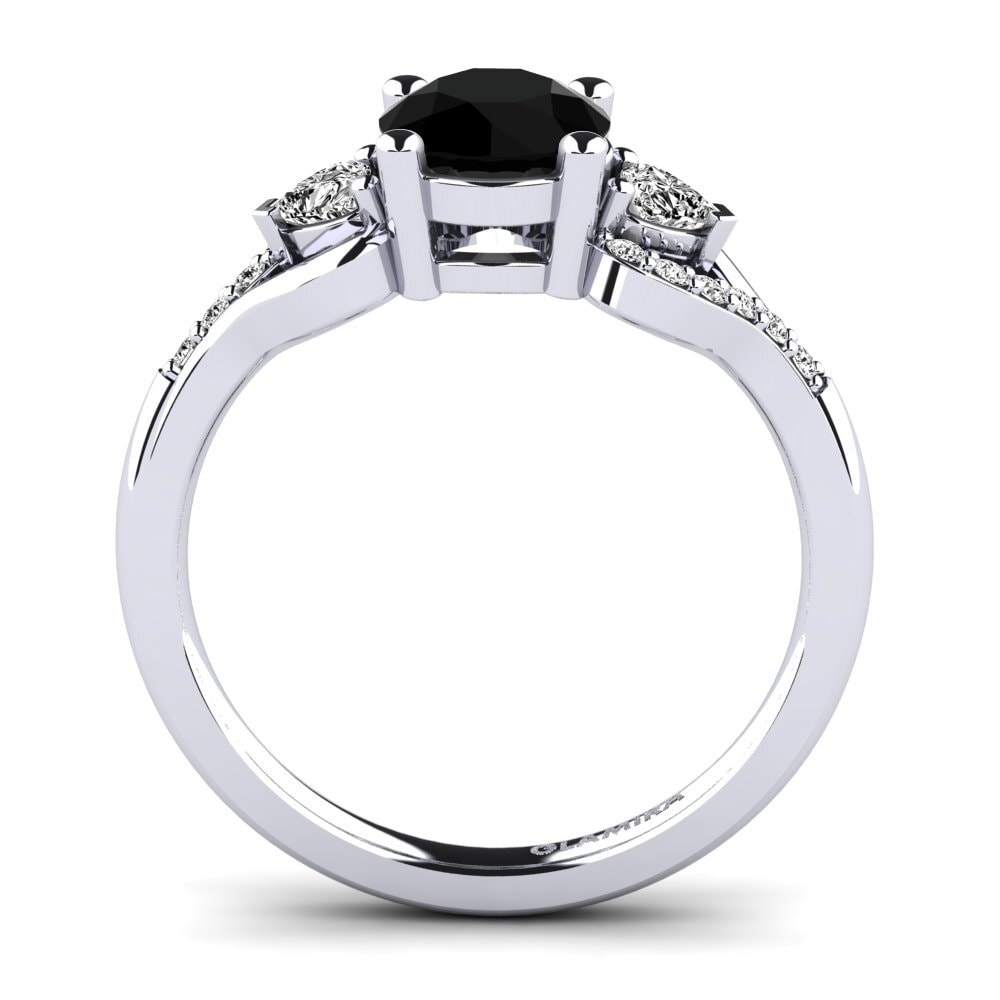 Black Onyx Engagement Ring Roselina 1.0 crt