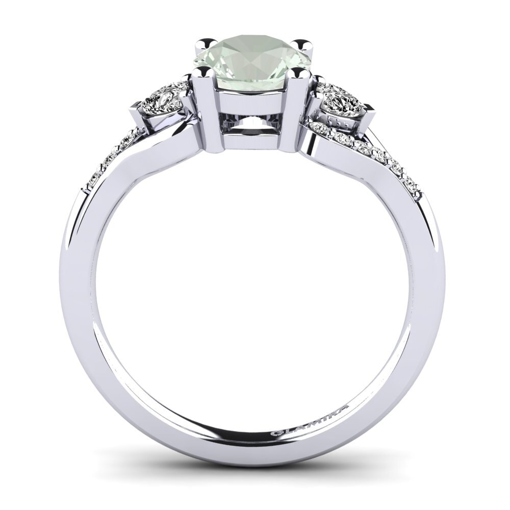 Amatista verde Anillo de compromiso Roselina 1.0 crt