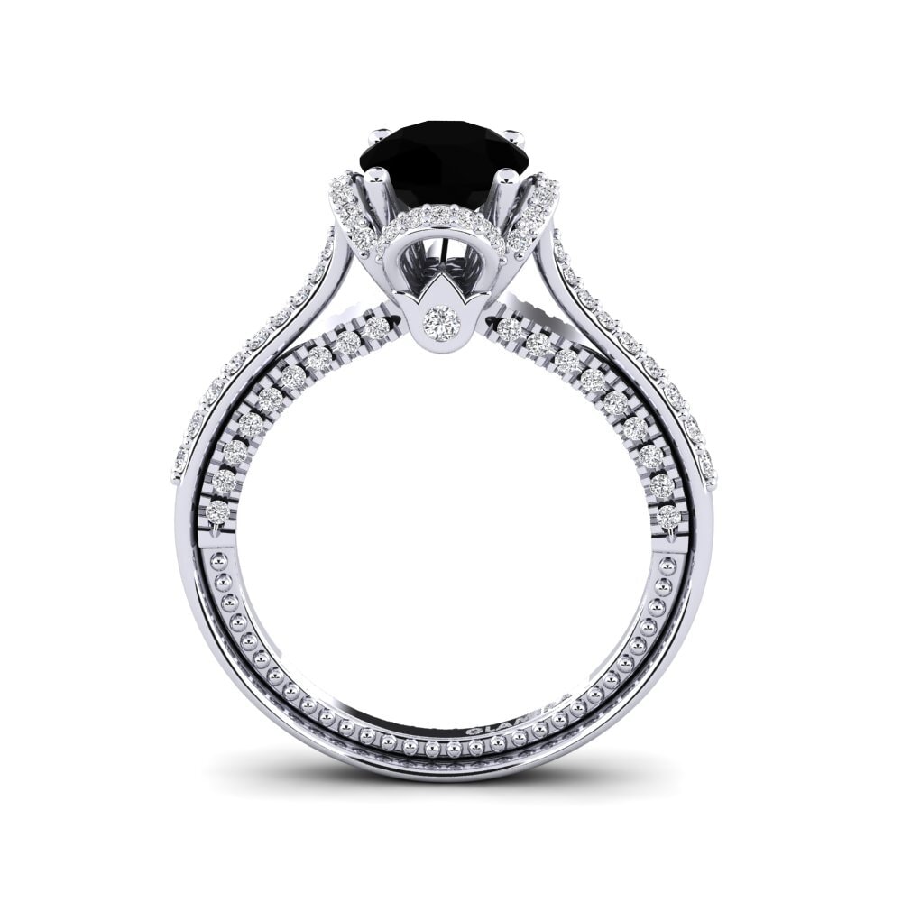 Zafiro negro Anillo de compromiso Sashenka