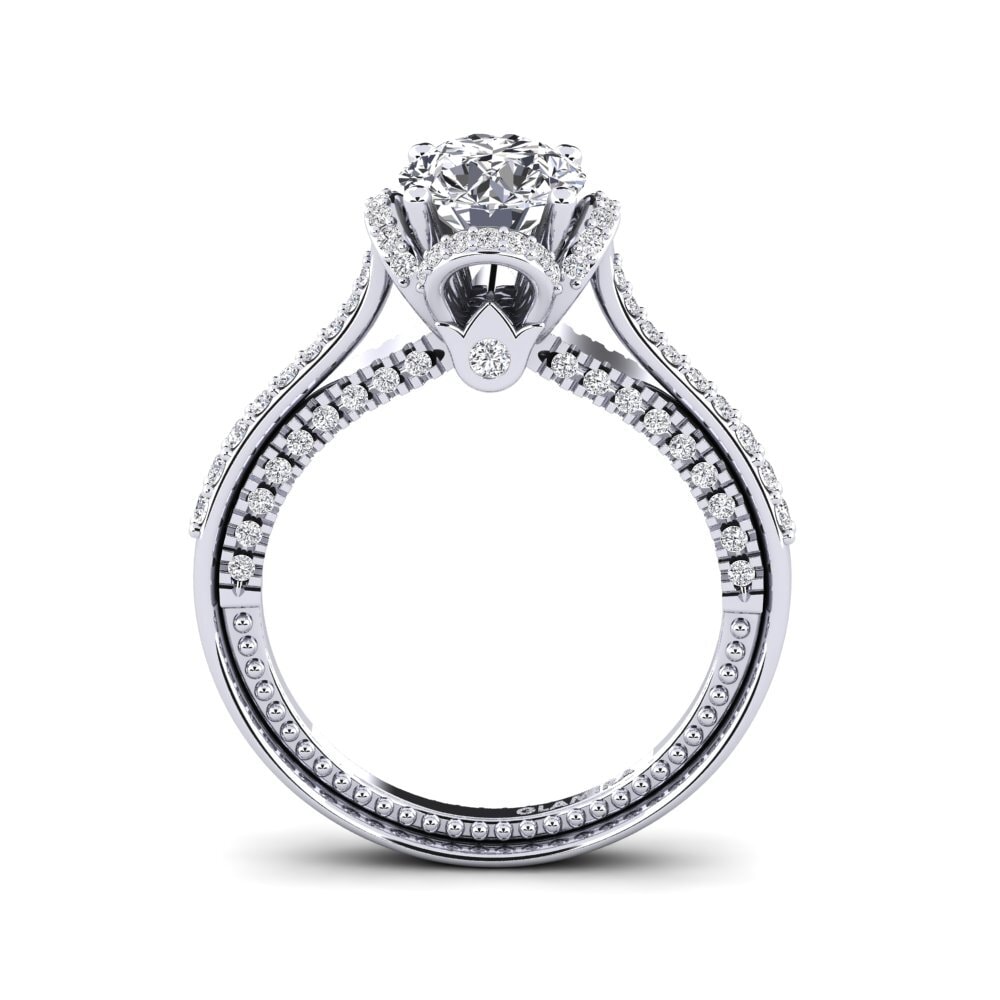 9ct White Gold Engagement Ring Sashenka