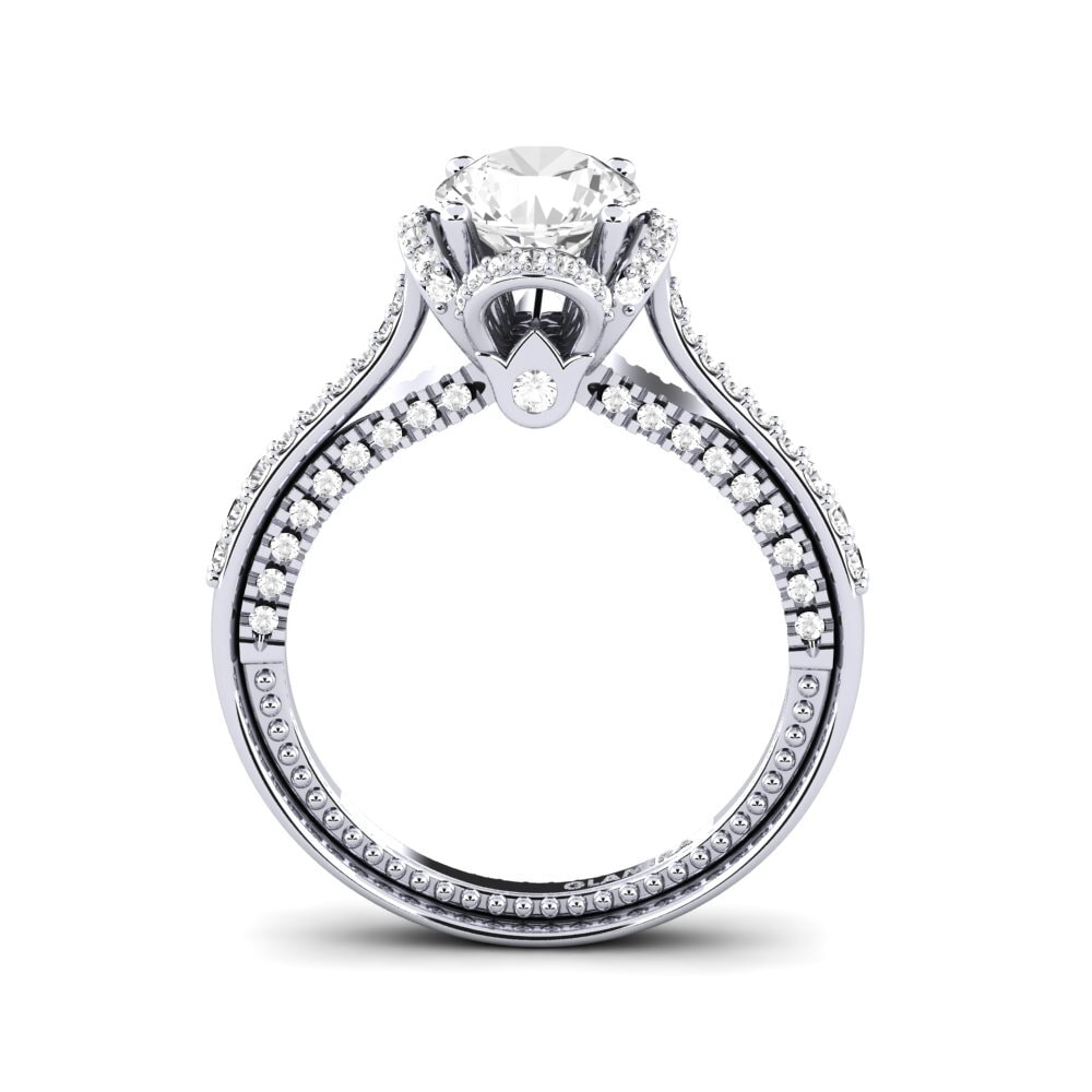 Zafiro blanco Anillo de compromiso Sashenka