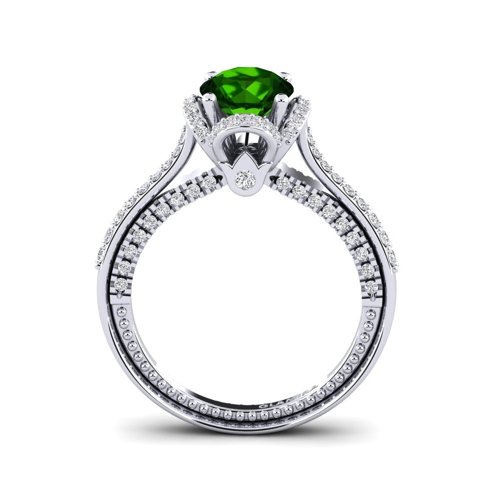 Green Tourmaline Engagement Ring Sashenka