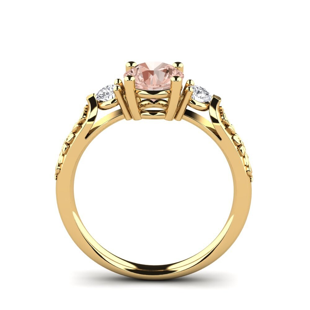 14ct Yellow Gold Morganite Engagement Ring Saundria
