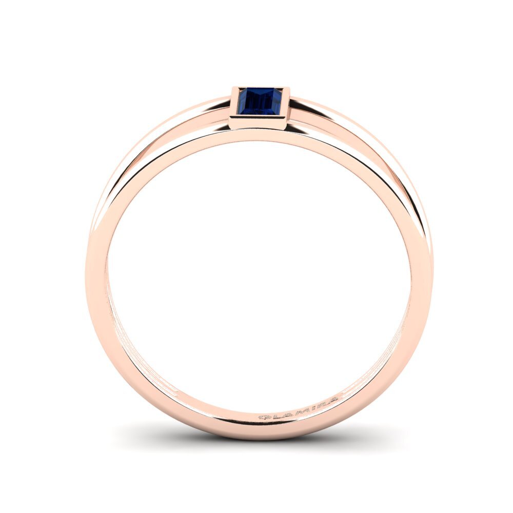 14ct Rose Gold Sapphire Engagement Ring Simisear