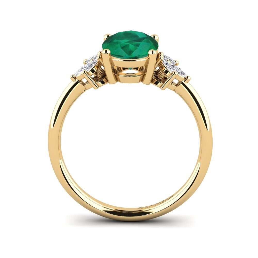 Emerald Engagement Ring Snegyl