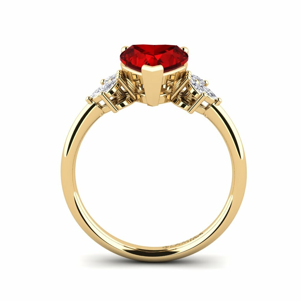 Ruby (Lab Created) Engagement Ring Spenni