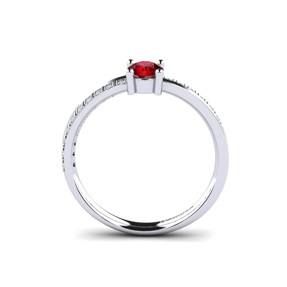 Ruby (Lab Created) Engagement Ring Starila