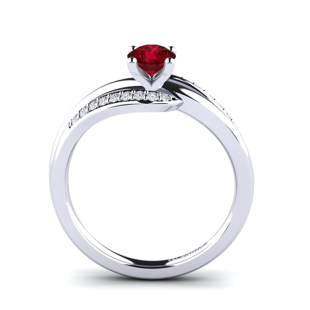 Red Zirconia Engagement Ring Sydney