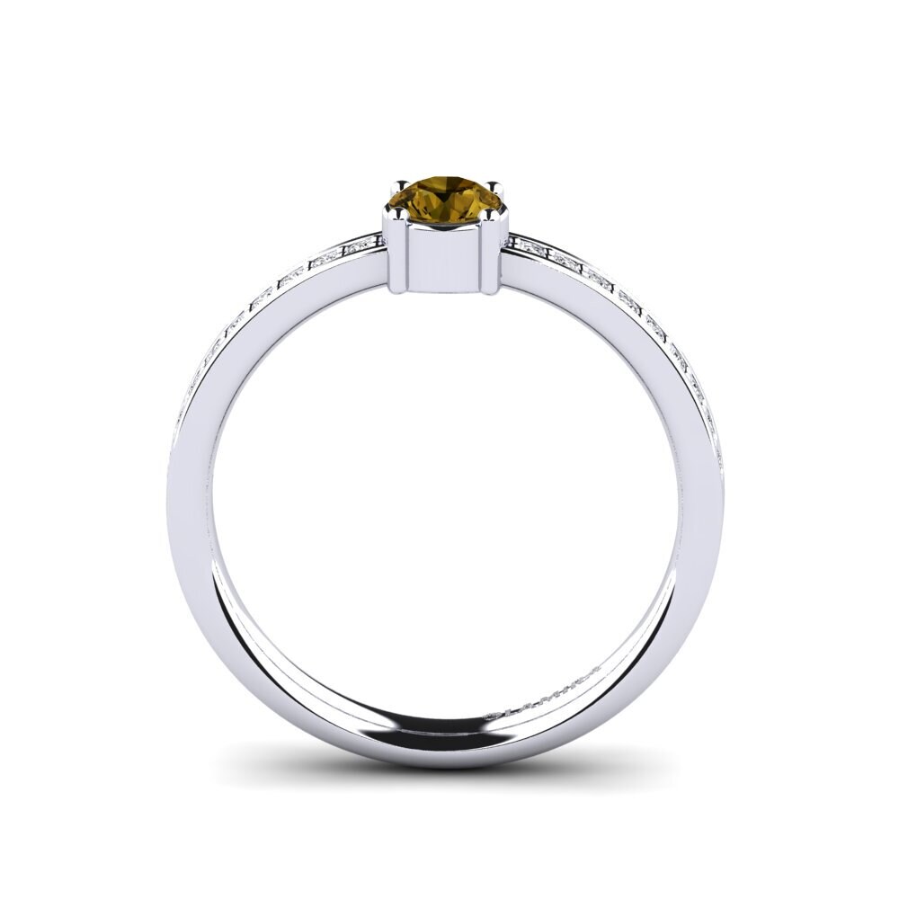 Brown Zircon Engagement Ring Tasco