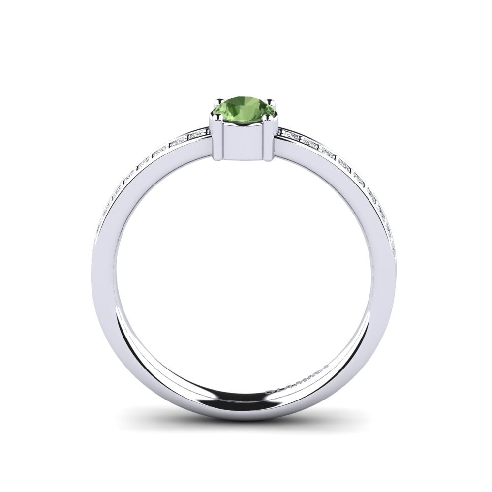 Zafiro Verde Anillo de compromiso Tasco