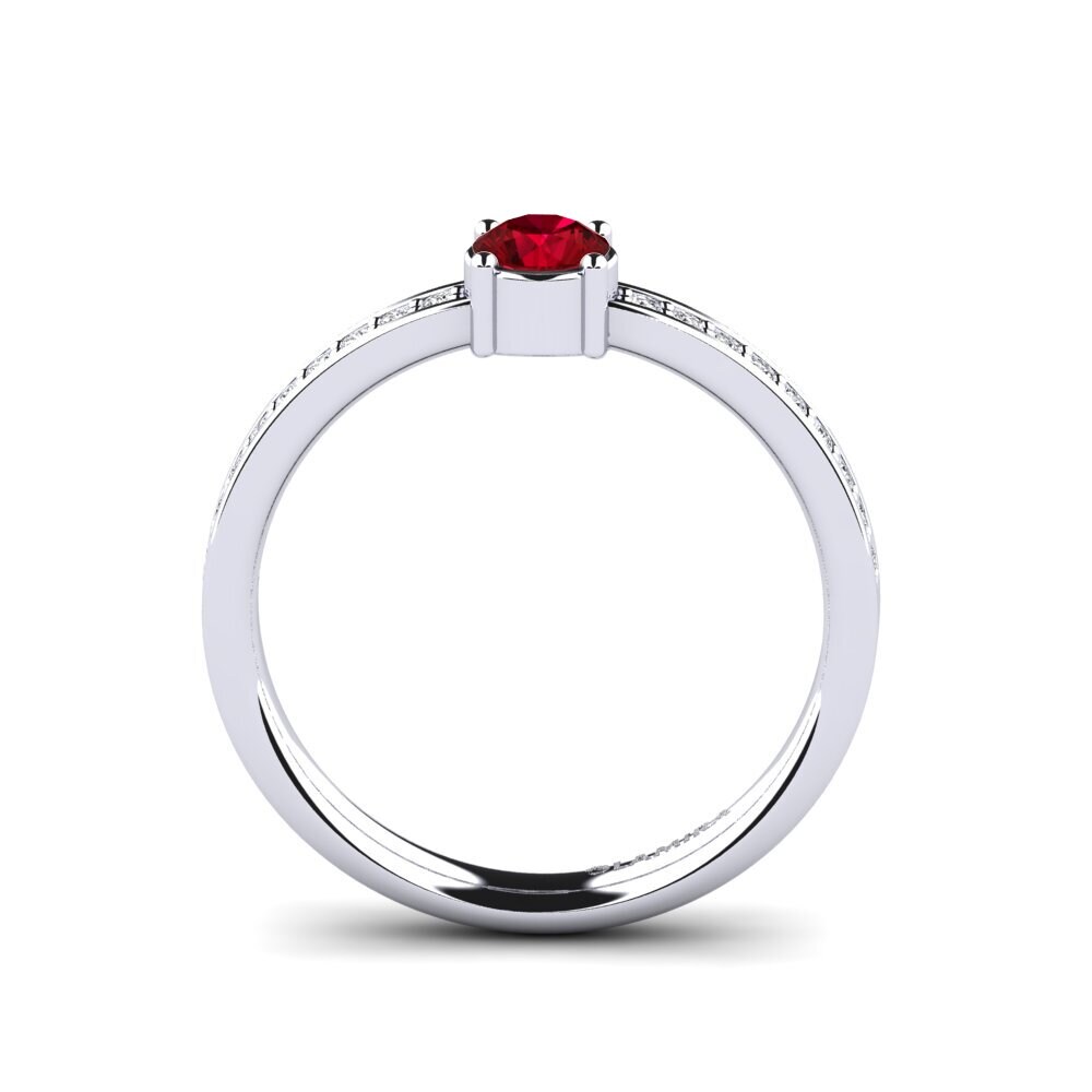 Red Zirconia Engagement Ring Tasco