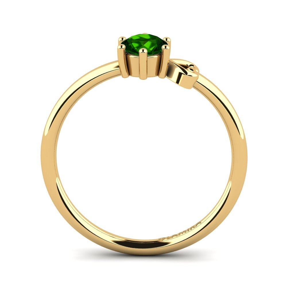 14ct Yellow Gold Green Tourmaline Women's Ring Tasenka