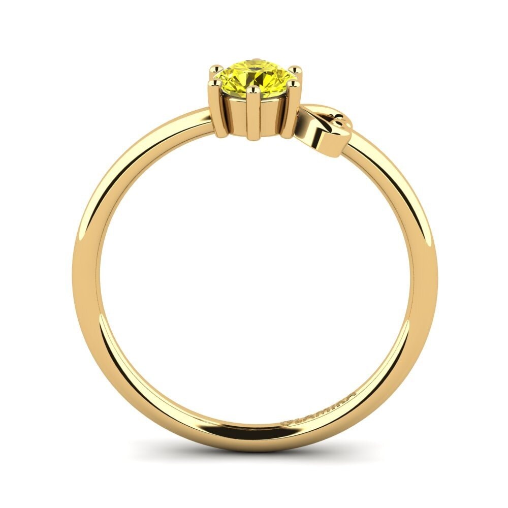 14ct Yellow Gold Yellow Diamond Women's Ring Tasenka