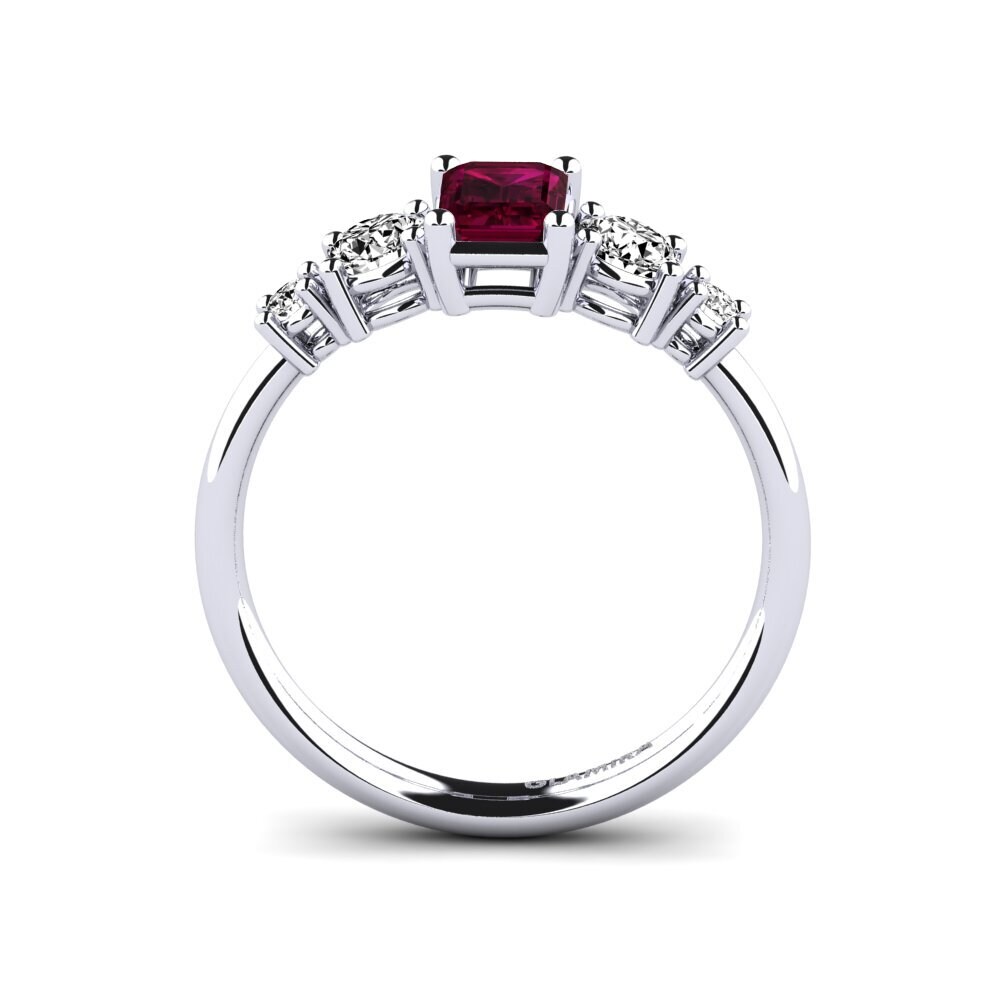 Rhodolite Garnet Engagement Ring Tessa